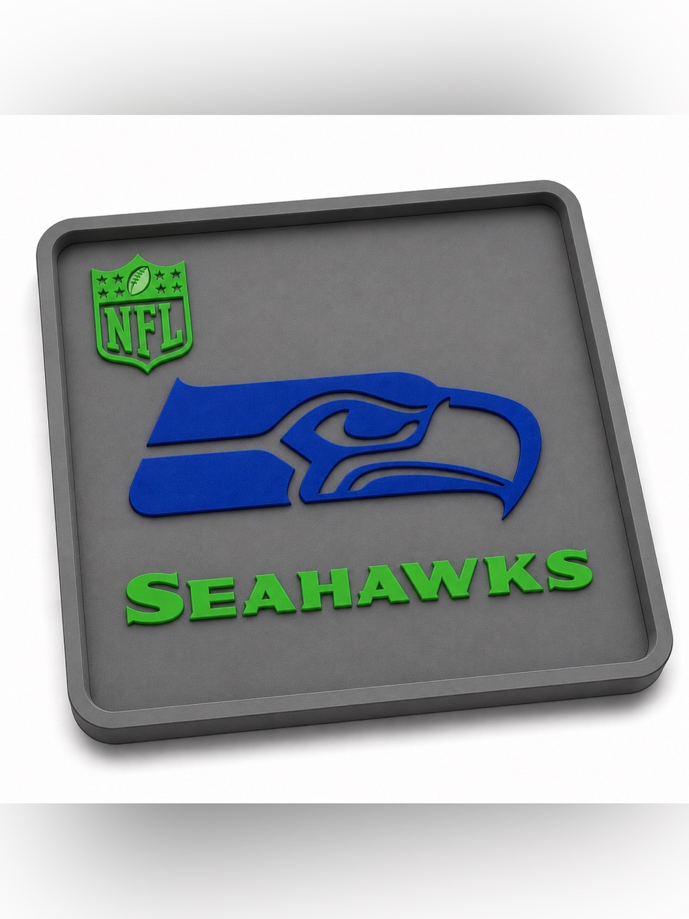 Seattle Seahawks NFL Pocket Dump Tray - For Keys, Wallet, Money, Etc